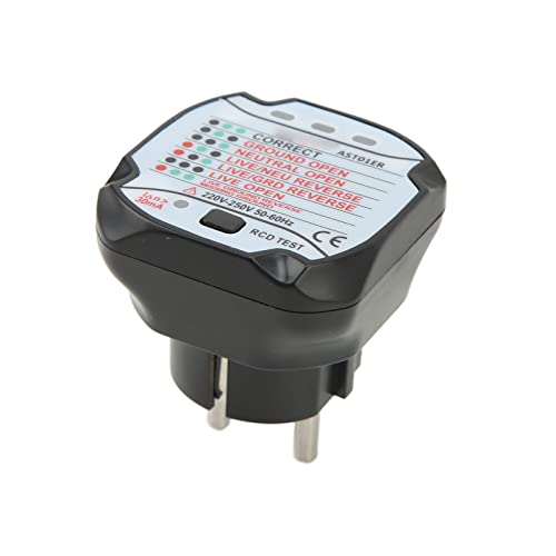 Keenso Wall Socket Test Stecker Socket Tester Genaue Erkennung Schneller Reaktionssocket-Detektor EU-Stecker 220V-250V von Keenso