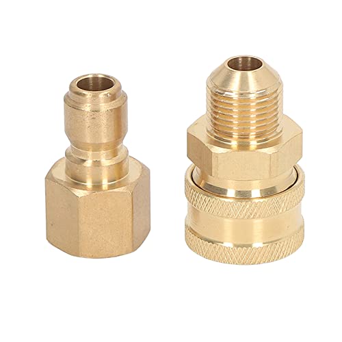 Keenso Waschmaschine Schnellanpassungen Hochdruck 5000psi Messing Edelstahlanschlüsse, Feste Verbindung Zum Waschmaschinenschlauchkugelventil Teleskopstange, 1 Männlicher 1 Weiblicher Adapter (M18 x Keenso Waschmaschine Schnellanpassungen Hochdruck 5000psi Messing Edelstahlanschlüsse, Feste Verbindung Zum Waschmaschinenschlauchkugelventil Teleskopstange, 1 Männlicher 1 Weiblicher Adapter (M18 x von Keenso