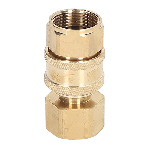 Keenso Waschmaschine Schnellanpassungen Hochdruck 5000psi Messing Edelstahlanschlüsse, Feste Verbindung Zum Waschmaschinenschlauchkugelventil Teleskopstange, 1 Männlicher 1 Weiblicher Adapter (M22 x Keenso Waschmaschine Schnellanpassungen Hochdruck 5000psi Messing Edelstahlanschlüsse, Feste Verbindung Zum Waschmaschinenschlauchkugelventil Teleskopstange, 1 Männlicher 1 Weiblicher Adapter (M22 x von Keenso