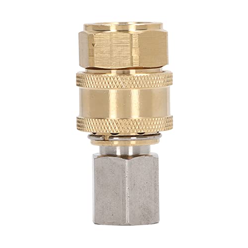 Keenso Waschmaschine Schnellanpassungen Hochdruck 5000psi Messing Edelstahlanschlüsse, Feste Verbindung Zum Waschmaschinenschlauchkugelventil Teleskopstange, 1 Männlicher 1 Weiblicher Adapter Keenso Waschmaschine Schnellanpassungen Hochdruck 5000psi Messing Edelstahlanschlüsse, Feste Verbindung Zum Waschmaschinenschlauchkugelventil Teleskopstange, 1 Männlicher 1 Weiblicher Adapter von Keenso