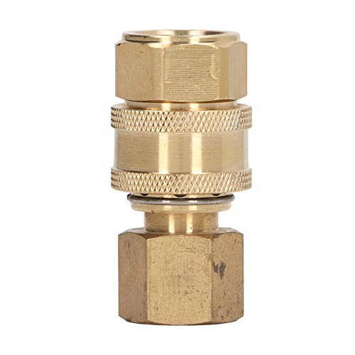 Keenso Waschmaschine Schnellanpassungen Hochdruck 5000psi Messing Edelstahlanschlüsse, Feste Verbindung Zum Waschmaschinenschlauchkugelventil Teleskopstange, 1 Männlicher 1 Weiblicher Adapter Keenso Waschmaschine Schnellanpassungen Hochdruck 5000psi Messing Edelstahlanschlüsse, Feste Verbindung Zum Waschmaschinenschlauchkugelventil Teleskopstange, 1 Männlicher 1 Weiblicher Adapter von Keenso