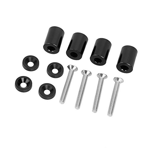 Motorhauben-Abstandshalter-Riser-Kit, Motorhauben-Abstandshalter-Riser aus Aluminiumlegierung, Geeignet für 6-mm-Motor (Schwarz) von Keenso
