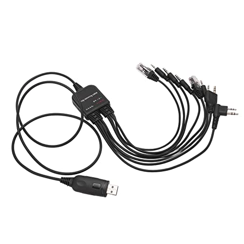 Programmierkabel, 8 in 1 USB Programmierkabel Plug and Play High Performance für Kenwood Walkie Talkie Programmierkabel, 8 in 1 USB Programmierkabel Plug and Play High Performance für Kenwood Walkie Talkie von Keenso