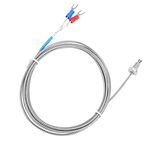 Thermoelement Typ K Schraube M6 Feingewinde Typ K 0-400 ℃ Thermoelementsensorsonden Temperatursensordraht (2m) Thermoelenthermometer und Sonde von Keenso