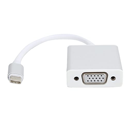 Typ-C-VGA-Adapter-Konverter für OS X, Kompaktes Silberdesign, Ideal für die Erweiterung des Desktop-Bildschirms von Keenso