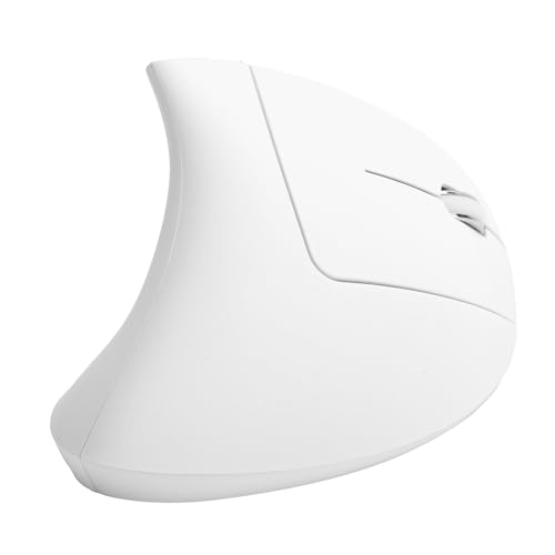 Wiederaufladbare Vertikale Maus 2 2.4G Wireless Gaming Office Computerzubehör für Ergonomisches Design für Büro und Spiele Geeignet (H1 vertikale weiße Maus) von Keenso