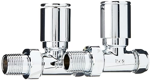 Keenware KRA-002 Gerade Heizkörper- und Handtuchwärmerventile, Chrome von Keenware