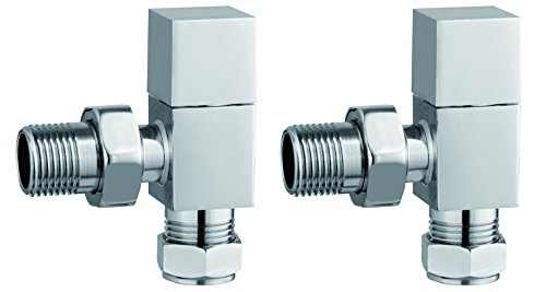 Keenware KRA-004 Quadratischer Heizkörper und Handtuchhalter-Ventil, Chrome von Keenware