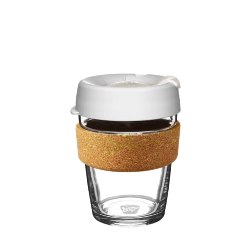 KeepCup Brew Cork Ace – wiederverwendbare Kaffeetasse aus gehärtetem Glas und wiederhergestelltem Tennisball-Korkenband, Größe M, 340 ml, Schläger KeepCup Brew Cork Ace – wiederverwendbare Kaffeetasse aus gehärtetem Glas und wiederhergestelltem Tennisball-Korkenband, Größe M, 340 ml, Schläger von KeepCup