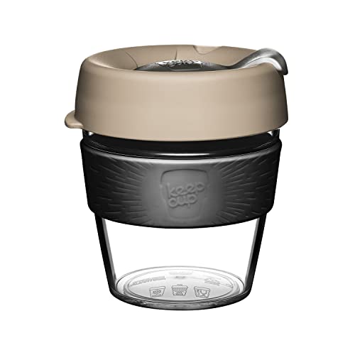 KeepCup Originelle, leichte, wiederverwendbare Kunststoff-Kaffeetasse mit spritzwassergeschütztem Trinkdeckel, 227 ml, Milch von KeepCup