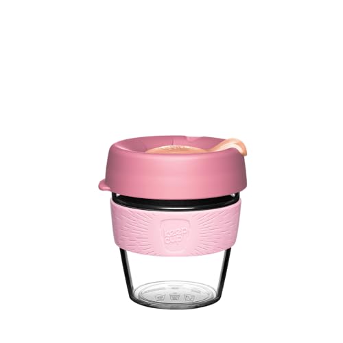 KeepCup Originelle, leichte wiederverwendbare Kunststoff-Kaffeetasse mit spritzwassergeschütztem Trinkdeckel, 227 ml, Pfirsichfarben von KeepCup