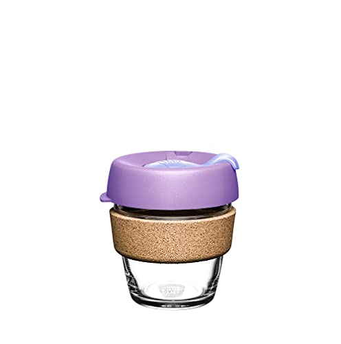 KeepCup Wiederverwendbare Kaffeetasse, gehärtetes Glas und Naturkork, XS, 177 ml, Mondlicht von KeepCup