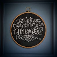 Fröhliches Halloween. Maschinengestickter 20 cm Hoop Halloween Dekor, Gothic Dekor von KeepSewingMemories