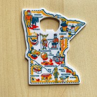 Minnesota Map Flaschenöffner, Souvenir Aus Emailliertem Stahl von KeepTheFaye