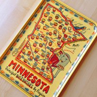 Minnesota Tablett, 9 "x 13" Melamin Hot Dish Map Tablett Platte von KeepTheFaye