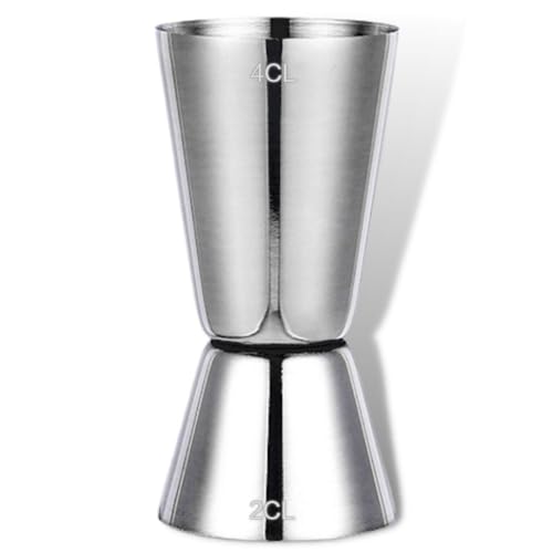 Cocktail Messbecher 2CL 4CL – Doppelter Jigger, Spirituosen Messbecher für Gin, Whiskey, Alkohol, Hochwertiges Bar- und Cocktail Zubehör von Keepaty
