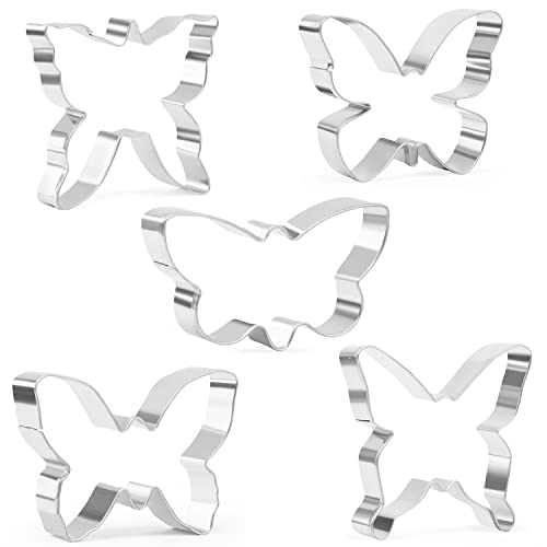 5 Stück Schmetterlings-Ausstecher-Form zum Backen Edelstahl-Osterkeks-Ausstechformen-Set von Keepatyart