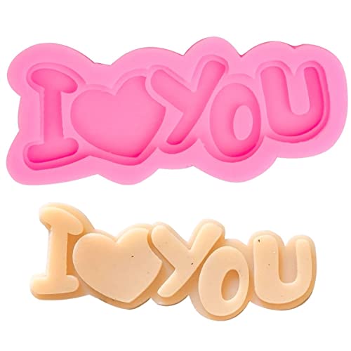 Keepaty Silikonform für Schokoladenform zum Valentinstag, 1 Stück Buchstabenform für Schokolade/Süßigkeiten von Keepaty