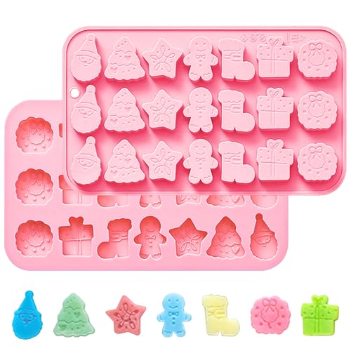 Weihnachts-Silikon-Schokoladenform – 1 Stück Feiertags-Süßigkeitenform mit Weihnachtsmann, Weihnachtsbaum, Lebkuchenmann, Kranz, Stiefel, Stern und Geschenkformen – Lebensmittelqualität Backformen für Weihnachts-Silikon-Schokoladenform – 1 Stück Feiertags-Süßigkeitenform mit Weihnachtsmann, Weihnachtsbaum, Lebkuchenmann, Kranz, Stiefel, Stern und Geschenkformen – Lebensmittelqualität Backformen für von Keepatyart