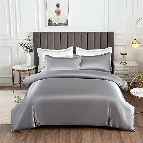 Mode Luxus Set Steppdecke Abdeckung 4 Teilig Seide Satin Königin Größe Steppdecke Abdeckung Kissenbezug Bettwäsche Für Alle Jahreszeiten Komfort Und Einfachheit Bett Vierteiligen Satz von Keephen