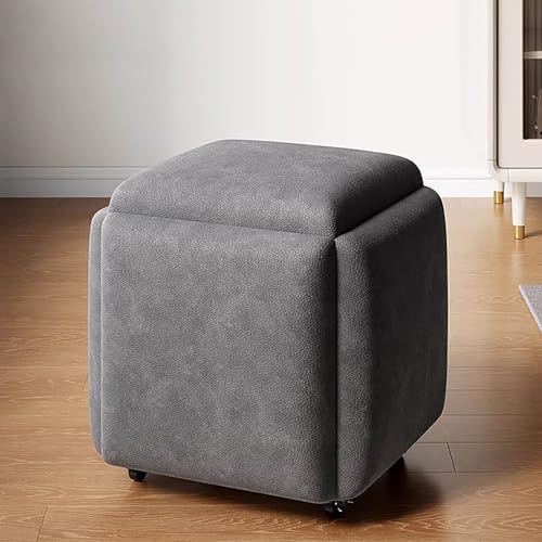 KeephenEU Stapelbarer Sofa -Stuhl Stuhlnisthocker - 5 in 1 Sitzpflegemittel mit schwenkbaren Rollen, bewegliche Spulenstuhlstuhl für Wohnzimmer Schlafzimmer Innovate von KeephenEU