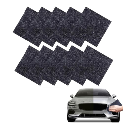 10 Stück Nanoklean Cloth, Nanoklean Magic Cloth,Nano Cloth Car Scratch Remover,nano sparkle tuch auto kratzer original nano sparkle tuch original Magic Nano Sparkle Tuch nanosparkle tuch (10x10cm) von Keeplus