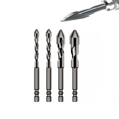 Exzenterbohrer mit schrägem Kopf und hoher Härte, Bohrer Set Spiralbohrer, Hochgeschwindigkeitsstahl, HSS Cobalt Bohrer Kobalt Jobber Twist Bohrer Spiralbohre für Edelstahl Metall Holz (4PCS) von Keeplus