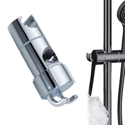 Handheld Shower Head Holder,Handbrause Halterung Verstellbarer Durchmesser,360° drehbar Brausehalter,Universal Handbrause Halterung,verstellbar Duschhalterungs, ABS Handbrauses Halterungs (Silber) von Keeplus