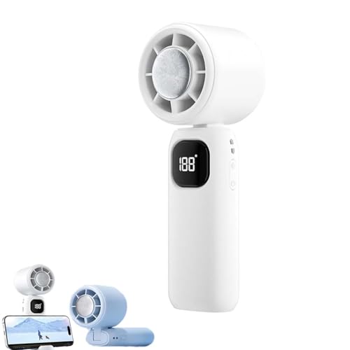 Mini Foldable Cooling Fan, Handventilator, Tragbarer Mini Ventilator, Kleiner Ventilator mit Lanyard, Hand Ventilatoren Mit 100 Geschwindigkeitsstufen, Faltbarer USB-Ventilator für Outdoor (Weiß) von Keeplus