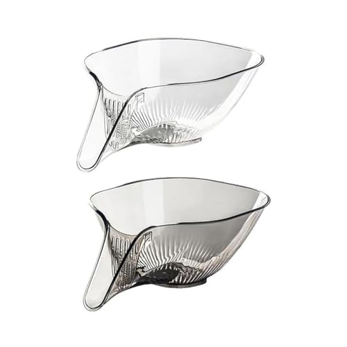 Multi-Functional Drain Basket, Drainage Basket Funnel,Gemüse/Obst Sieb,Multifunktionaler Drain Korb,Seiher Sieb,Drainage Korb Trichter,Küchensieb Abwaschschüssel von Nudeln,Obst,Gemüse (2PCS, A+B) von Keeplus