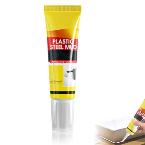 Multifunctional Waterproof White Caulk with Scraper,Fliesenreparaturset,Fugenkitt Reparatur,Emaille Reparatur,Wasserdichtes Und Auslaufsicheres Keramik Reparatur Set, Waschbecken Reparaturset (1PC) von Keeplus