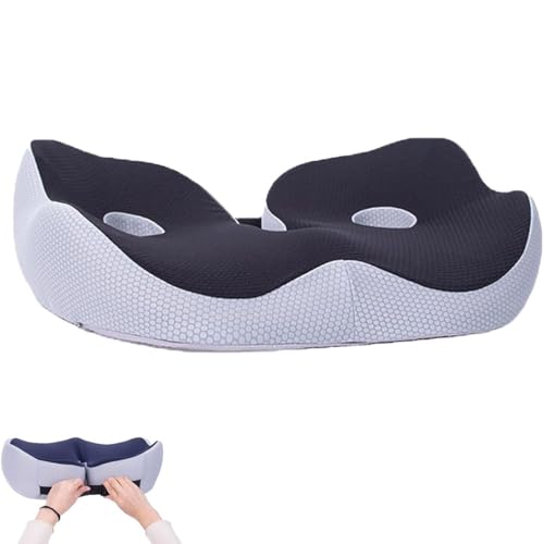 Outfany Ergoseat, Hilipert Ergoseat, Libiyi Outfany Ergoseat, Outfany Ergoseat,Hilipert Memory Foam Seat Cushion,Gedächtnisschaum-Sitzkissen,U-förmigem Design,Libiyi Ergoseat für Bürostühle (Schwarz) von Keeplus