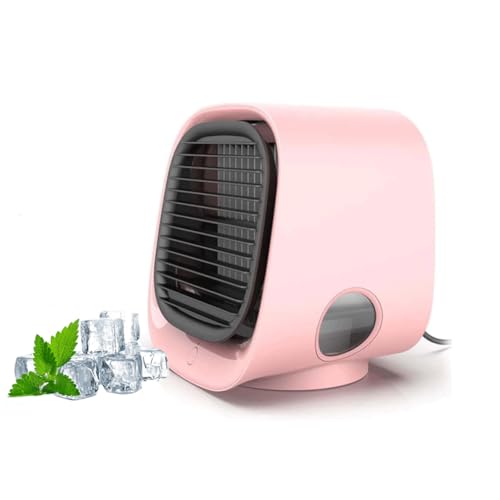 Ozzi Cool Artic Blast, Vital Breeze Ac, Upgrade Vital Breeze, Tragbar Luftkühler mit Verdunstungskühlung, Mini Klimaanlage 3 Geschwindigkeitsstufen mit LED, Leise Klimaanlage Mobil Klimagerät (Rosa) von Keeplus