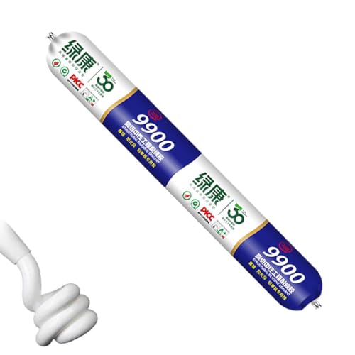 Silicon Waterproof Sealant, Permanent Solution for Roof & Wall Cracks, Bausilikon Fenstersilikon Neutralsilikon Innen/Aussenbereich witterungsbeständig hochelastisch, Dichtstoff (Weiß, 1) von Keeplus