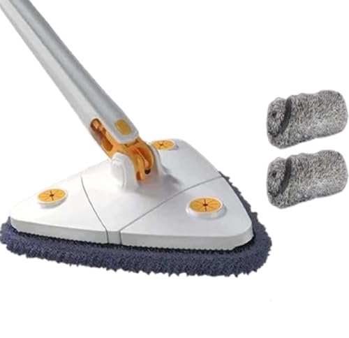 Upattend Triangle Mop,360° Rotatable Adjustable Cleaning Mop,Dreieckiger Teleskop-Mopp Verstellbarer Wischmopp,Bodenwischer Set mit 3 Mikrofaser Pads und Langem Edelstahl Griff für Alle Böden (Weiß) Upattend Triangle Mop,360° Rotatable Adjustable Cleaning Mop,Dreieckiger Teleskop-Mopp Verstellbarer Wischmopp,Bodenwischer Set mit 3 Mikrofaser Pads und Langem Edelstahl Griff für Alle Böden (Weiß) von Keeplus