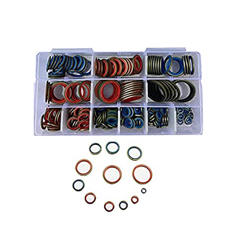 Verschiedene Dichtungssätze, Dichtungsring Sortiment Gummidichtungen, O-Ring Sortiment Dichtungsring Set, Hydraulic Plumbing Dichtungen Dichtungssatz, Gummischeiben Dichtungs Sortiment Set (245PCS) von Keeplus