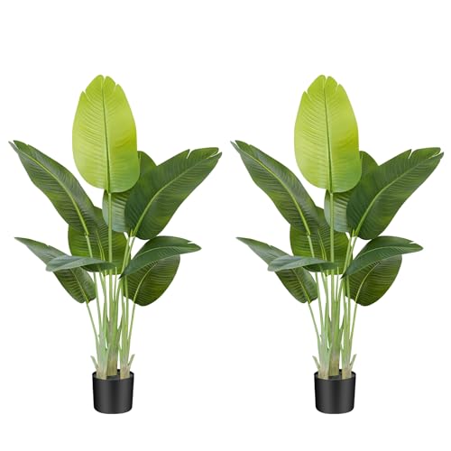 Keeplush Künstliche Paradiesvogel Pflanze groß 120cm künstliche Tropische Palme mit 9 Blättern perfekte künstliche Pflanzen im Topf für drinnen und draußen Haus Büro Garten Moderne Dekoration(2 Pack) Keeplush Künstliche Paradiesvogel Pflanze groß 120cm künstliche Tropische Palme mit 9 Blättern perfekte künstliche Pflanzen im Topf für drinnen und draußen Haus Büro Garten Moderne Dekoration(2 Pack) von Keeplush