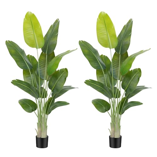 Keeplush Künstliche Paradiesvogel Pflanze groß 180cm künstliche Tropische Palme mit 13 Blättern perfekte künstliche Pflanzen im Topf für drinnen und draußen Haus Büro Garten Moderne Dekoration(2 Pack) Keeplush Künstliche Paradiesvogel Pflanze groß 180cm künstliche Tropische Palme mit 13 Blättern perfekte künstliche Pflanzen im Topf für drinnen und draußen Haus Büro Garten Moderne Dekoration(2 Pack) von Keeplush