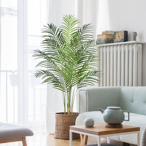 Keeplush Künstliche Pflanzen groß 150cm Kunstpflanze im Topf Plastik Künstliche Palme wie echt Fake Pflanzen deko für Wohnzimmer Balkon Schlafzimmer Büro Perfektes Einweihungsgeschenk (1 Pack) von Keeplush