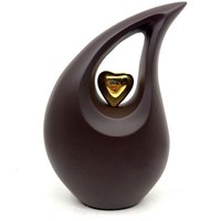 Braun Matte Teardrop Urne Aus Metall Mit Vergoldung in Mittlerer Größe | 15 cm Höhe Von Keepsake Company Braun Matte Teardrop Urne Aus Metall Mit Vergoldung in Mittlerer Größe | 15 cm Höhe Von Keepsake Company von KeepsakeCompanyStore