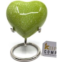 Grüne Kleine Herz-Urne Für Menschliche Asche - Mini-Urne Urne Asche-Urne Von Keepsake von KeepsakeCompanyStore