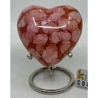 Herzförmige Urnen Der Keepsake Company in Pink Clouded Design Mit Ständer Und Box Für Menschliche Asche - Perfekt Erwachsene Kleinkinder von KeepsakeCompanyStore