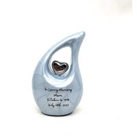 Himmelblau Teardrop Kleine Urnen Für Menschliche Asche - Mini Urne Von Keepsake von KeepsakeCompanyStore