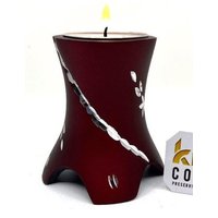 Teelicht-Urne Von Keepsake Company in Elegantem Kastanienbraun/Rot Mit Funkelndem Gravurdesign von KeepsakeCompanyStore