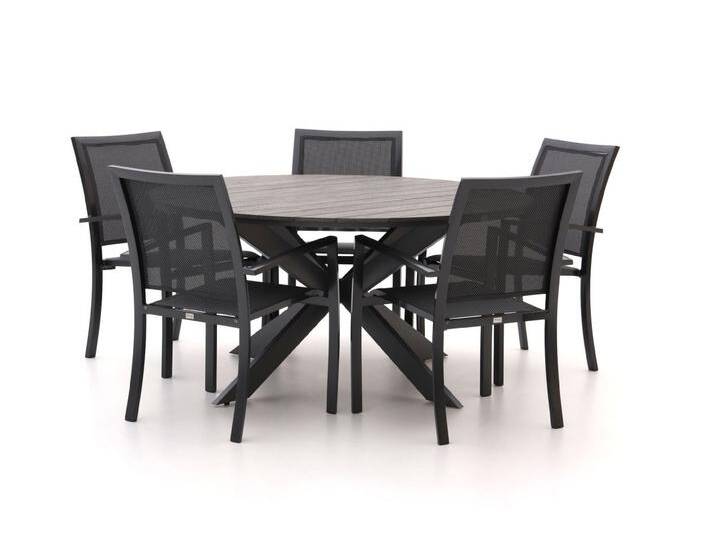 Bellagio Anzio/Fidenza ø 149 cm Gartenmöbel-Set 6-teilig stapelbar von Keessmit Gartenmöbel