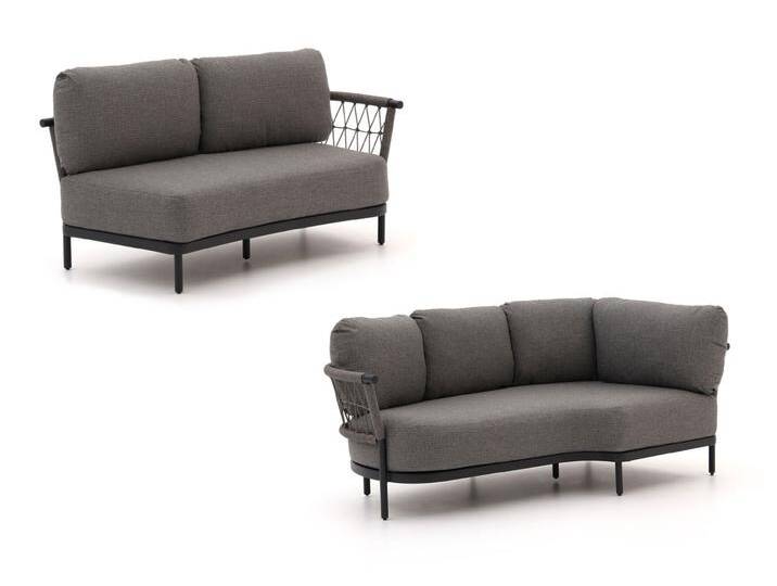 Bellagio Calizzano Gartensofa 2-Sitzer 168 cm inkl. Eckelement + rechter Arm 3-Sitzer 214 cm von Keessmit Gartenmöbel