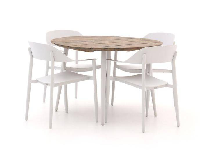 Bellagio Valli/Falcade ø115 cm Gartenmöbel-Set 5-Teilig Stapelbar von Keessmit Gartenmöbel