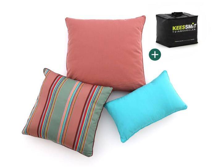 Dekokissen Set Timeless Stripe Marsala von Keessmit Gartenmöbel