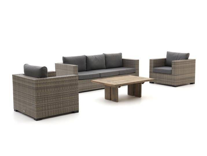 Forza Giotto/ROUGH-L 120 cm Sessel-Sofa Lounge-Set 4-teilig von Keessmit Gartenmöbel
