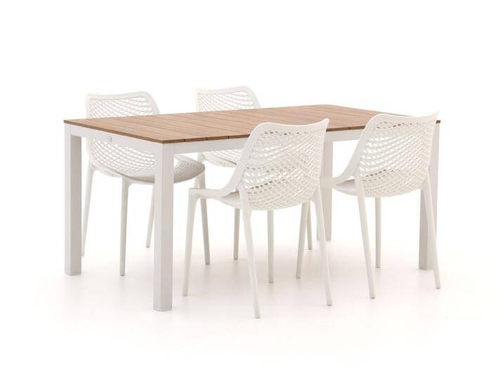 Forza Ripi/Fidenza 160 cm Gartenmöbel-Set 5-Teilig Stapelbar von Keessmit Gartenmöbel